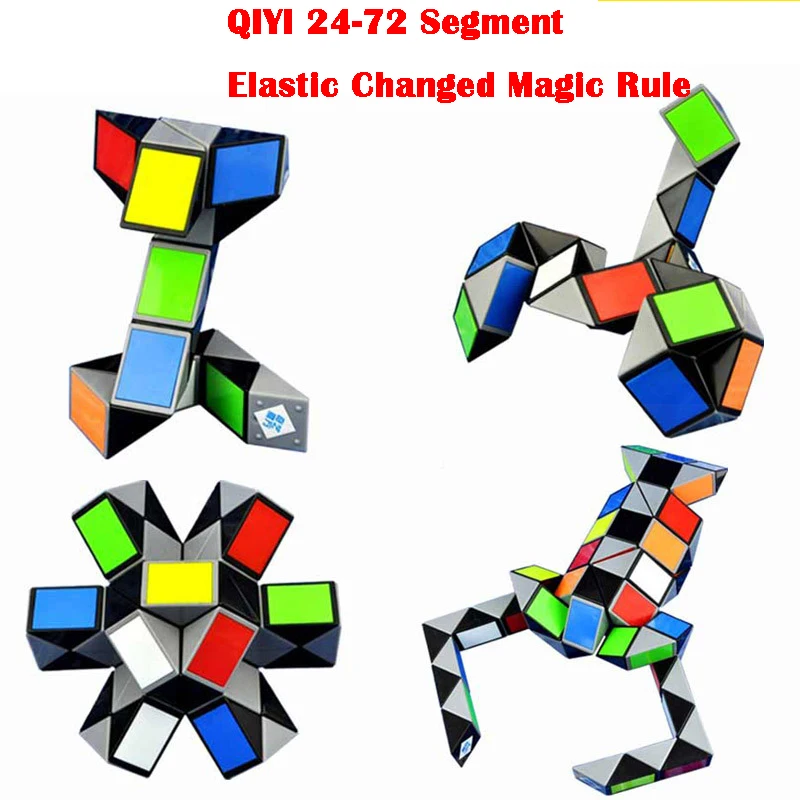 

Qiyi Hot Colorful 3D Magic Ruler Cubes 24/36/48/72 Segment cubo magico Snake Twist Cube Puzzle Kid Educational Toys for Children