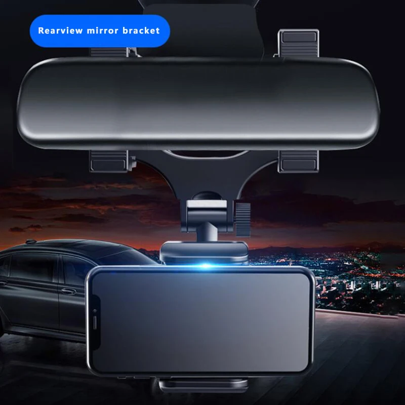 

Car Phone Holder Car Bracket Bayonet Type Rearview Mirror Universal Multifunctional Navigation Support Frame