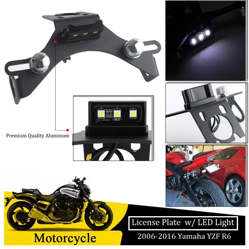 CNC мотоцикл Tidy Tail Fender Eliminator номерной знак держатель кронштейн светодиодный свет