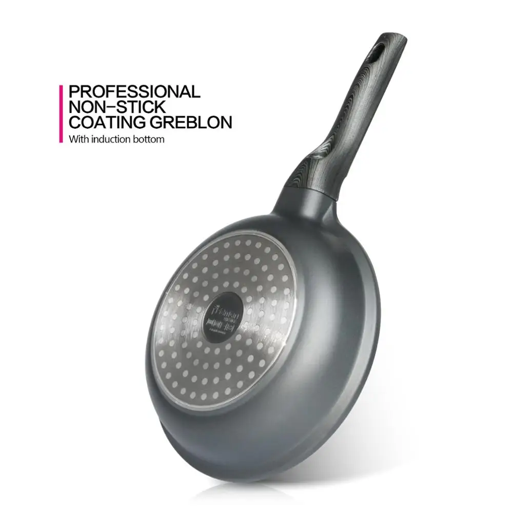 FISSMAN сковорода с Greblon C3 гранит антипригарное покрытие алюминиевая точка