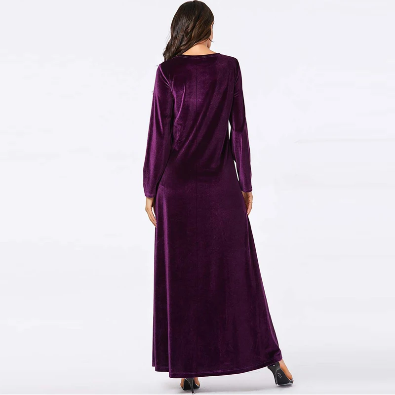 Новое мусульманское платье с длинными рукавами свободный большой размер маятник