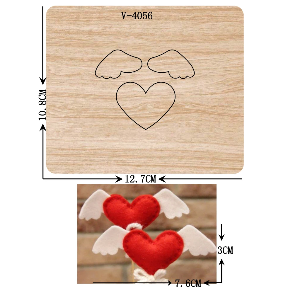 

New love wooden dies cutting dies for scrapbooking Multiple sizes V-4056