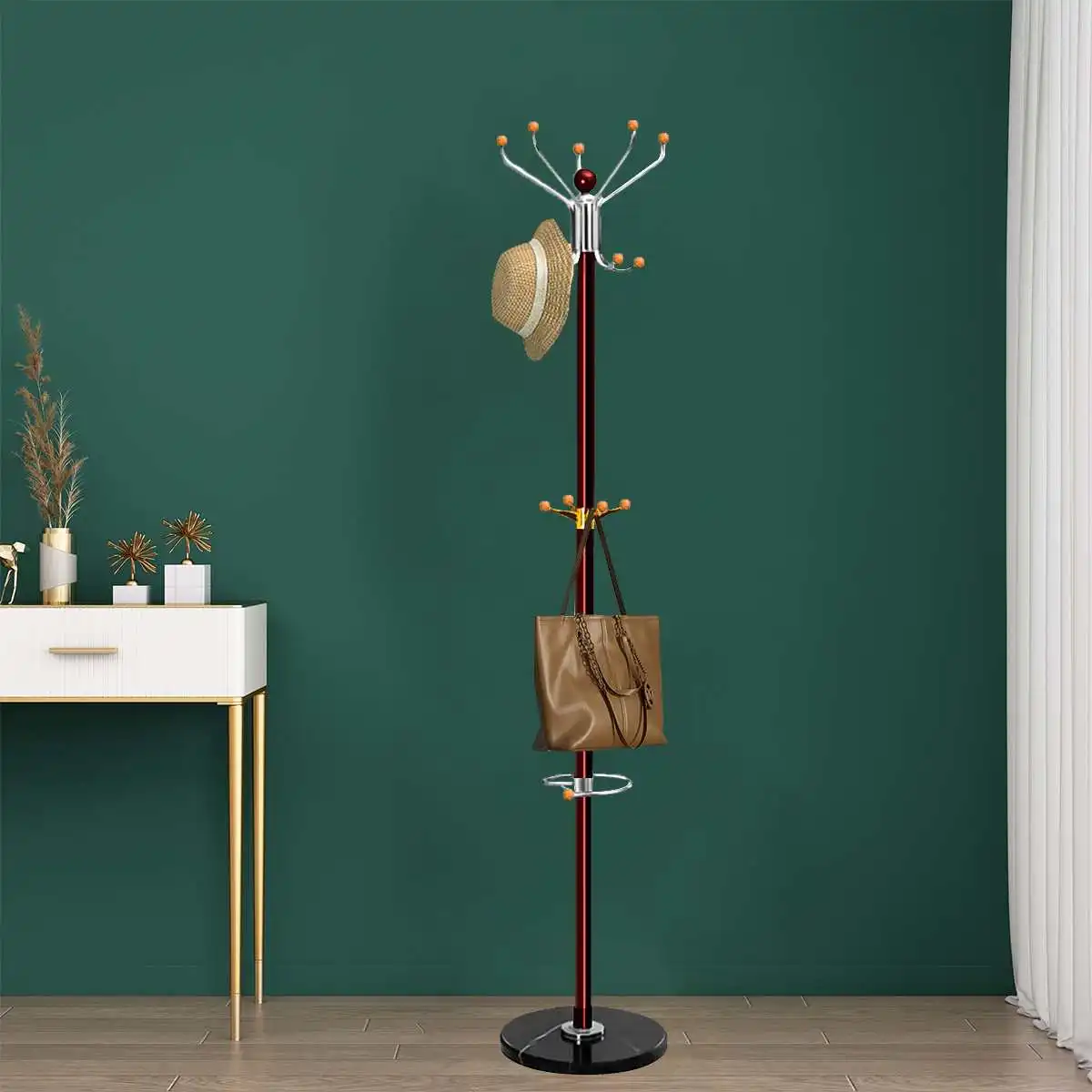 

Мульти-крюк вращающаяся вешалка для пальто и шляп сумка вешалка для одежды Зонтик одежды держатель подставка для телефона металлический по...