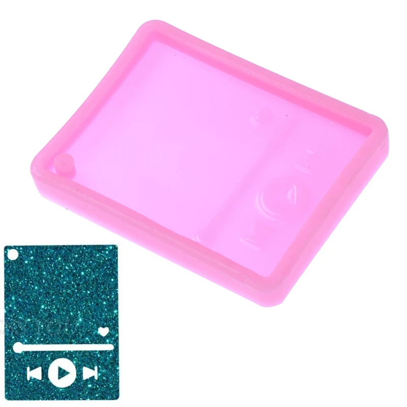

1 Piece Of Mirror Music Player Keychain Mold Epoxy Resin Player Mold Keychain Casting Silicone Mold Diy Crafts Jewelry