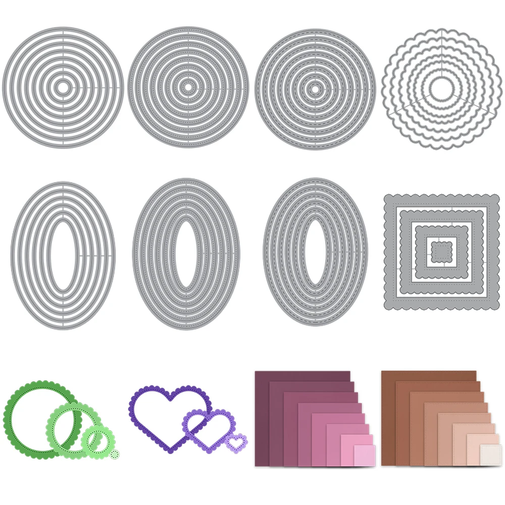 

Lace Geometric Figure Metal Cutting Dies Stencil For Diy Dies Scrapbook Embossing Decoration Photo Album Paper Card Knife Dies