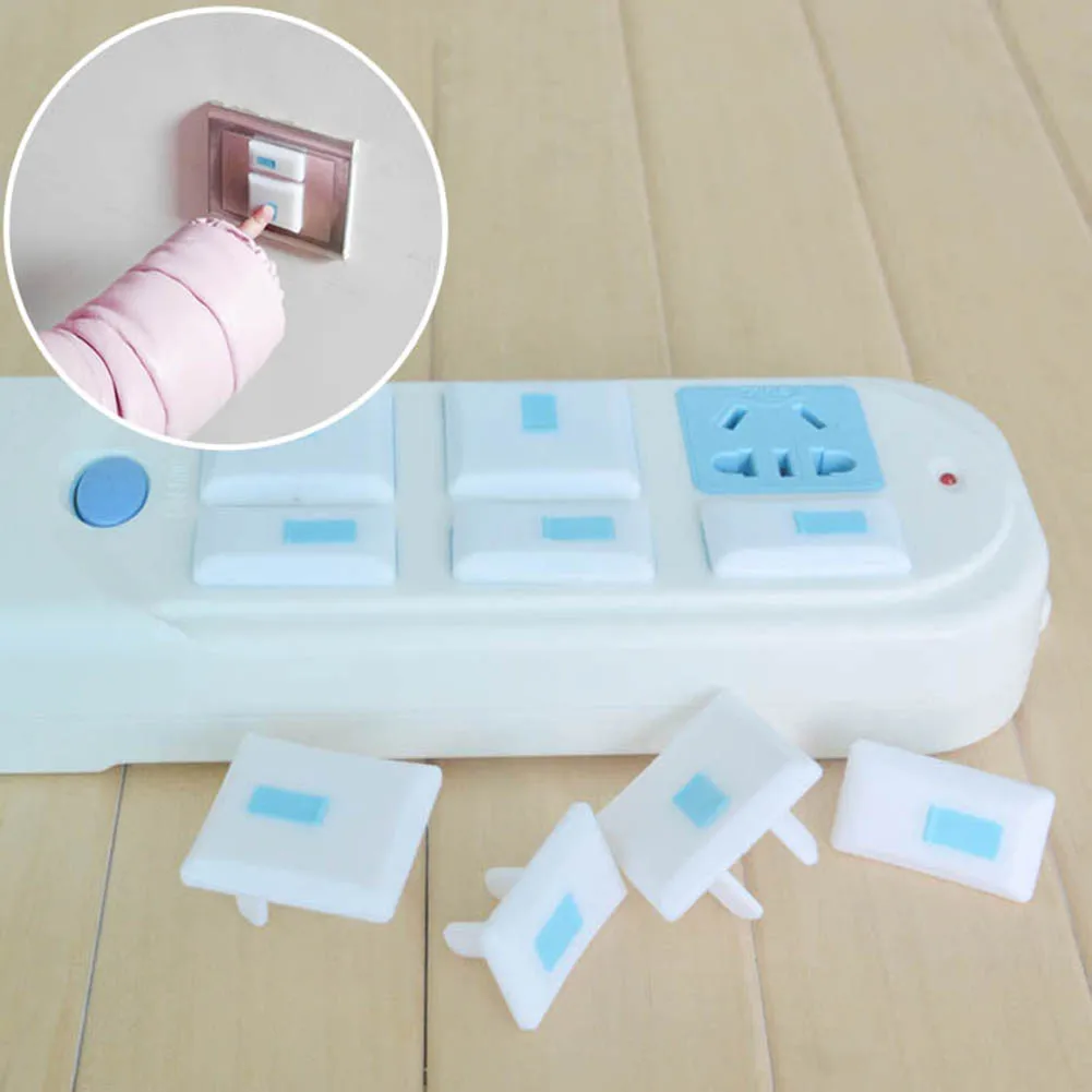 

6Pcs/Set Safety Outlet Cover 3 Holes ABS Safety Electric Outlet Plug Child Proof Shock Guard Protection Cover New