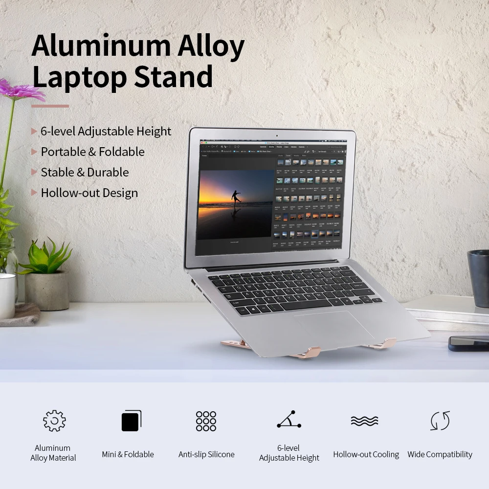Портативная подставка для ноутбука держатель складной Поддержка Регулируемый