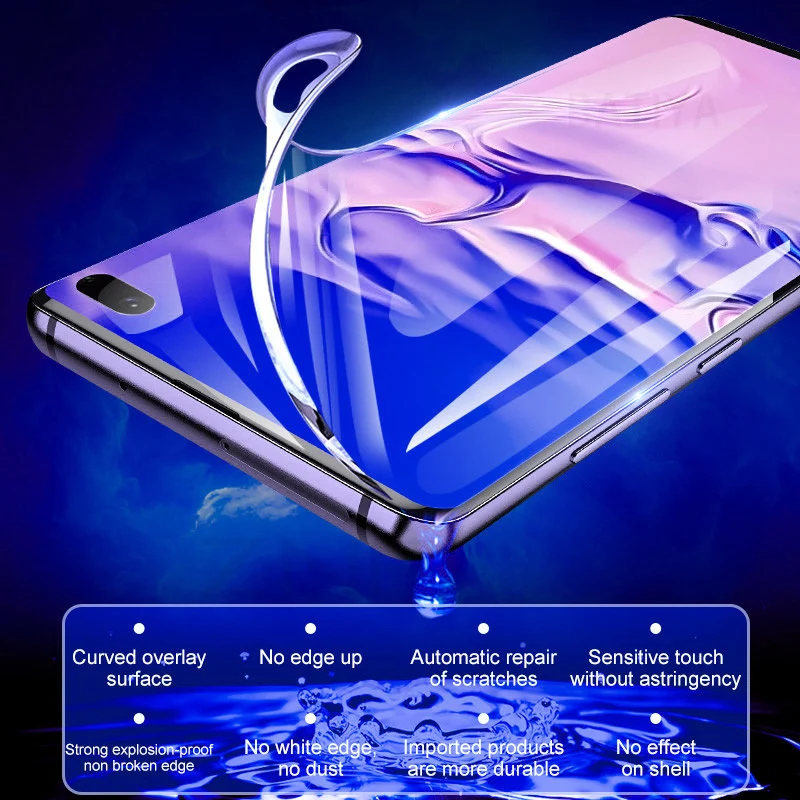 yl wc 3pcs hydrogel film on the screen protector for samsung galaxy s10 s20 s9 s8 plus s7 s6 edge screen protector for note 20 free global shipping
