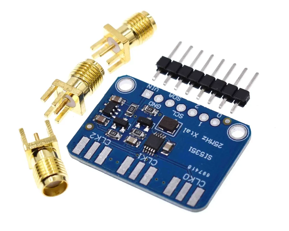 DC 3 V-5 V CJMCU-5351 Si5351A Si5351 I2C тактовый генератор коммутационная плата модуль генератор сигналов часы 8 кГц-160 МГц для Arduino