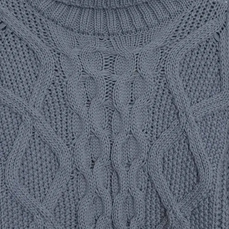 Вязаный женский свитер Yanueun с высоким воротником пуловер ярких цветов базовый