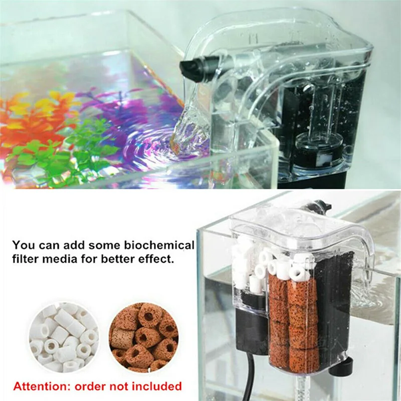 Аквариумный аквариум водопад фильтр насос повесить на задний настенный