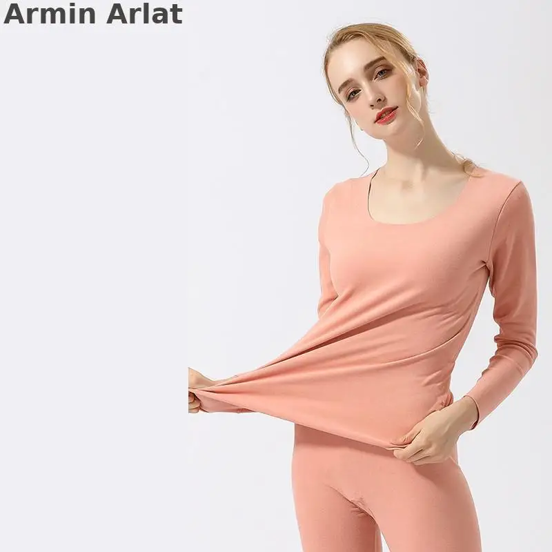 

Armin Arlat Keep Warm Thermal Underwear Women Sexy Ladies Intimates Shaped Sets Femme Thermal Shaping Clothes Ropa Termica Mujer