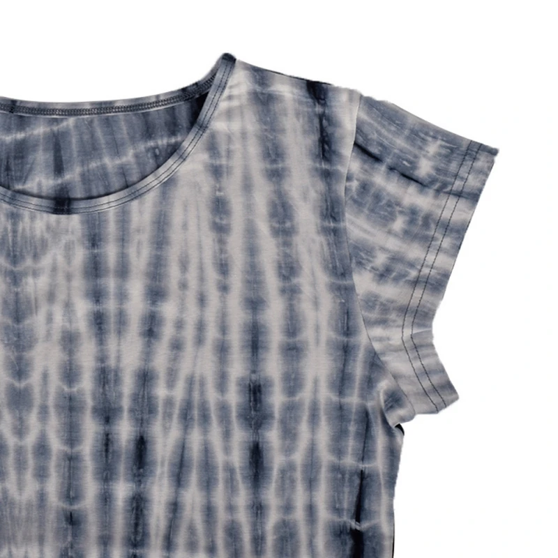 

Women Short-sleeved T-shirt Summer Bottoming Tops Round Neck Tie-dye T-Shirts