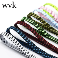 1 pair shoelace fashion polyester sneaker shoe lace charms colors checkered double layer hollow flat shoelaces 100120140cm pd1