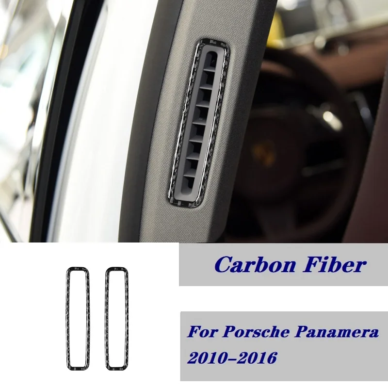 

Carbon Fiber B-pillar Air Outlet Panel Cover Trim Car Decorative Sticker Fit For Porsche Panamera 2010-2016 Car Accessories