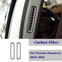 carbon fiber b pillar air outlet panel cover trim car decorative sticker fit for porsche panamera 2010 2016 car accessories