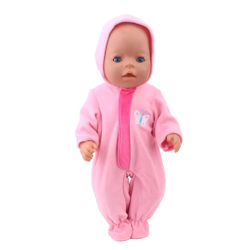 3 шт./компл. костюм + шапочка Одежда для кукол 43 см ухода за ребенком мам Baby Doll милые