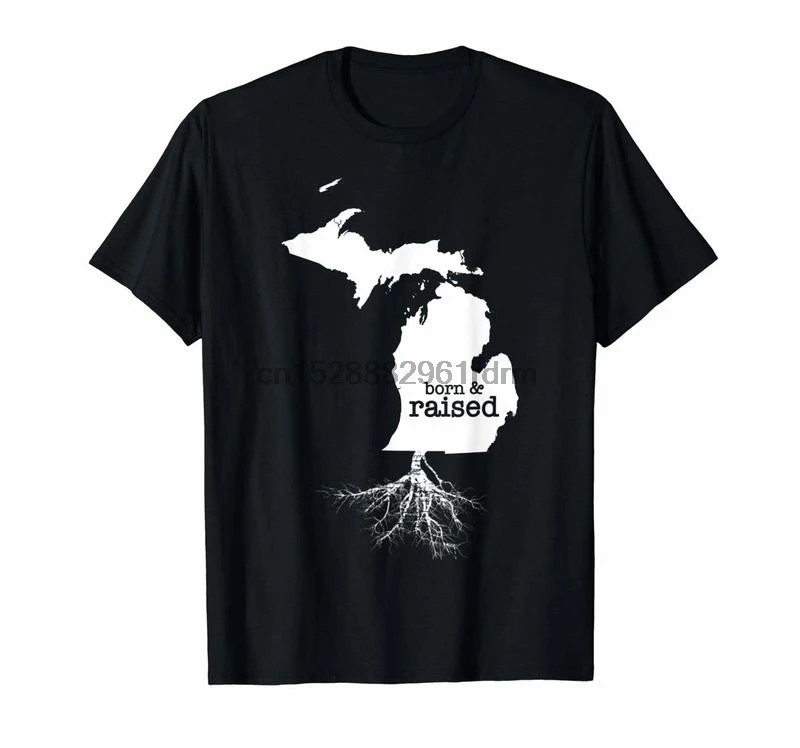Одежда Michigan Born поднятый корень Футболка домашняя гордость штата футболка| |