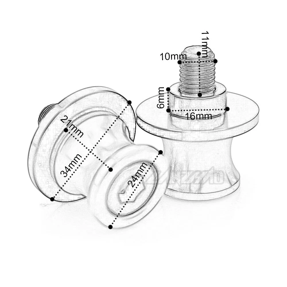Ниндзя мотоцикл маятниковые катушки задняя подставка винты слайдеры CNC