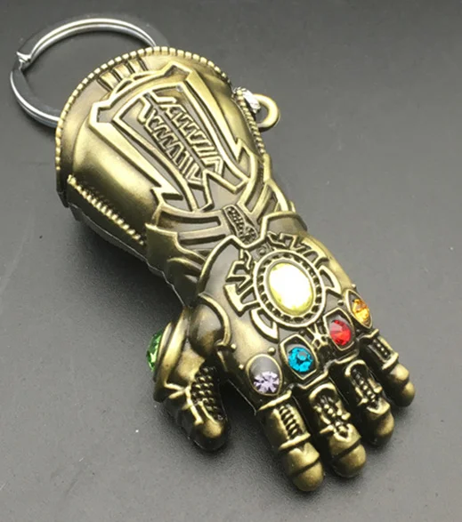 Marvel Мстители 4 Бесконечность войны брелок танос перчатка Модель брелок для ключей на цепочке и женский подарок брелок модные ювелирные изделия