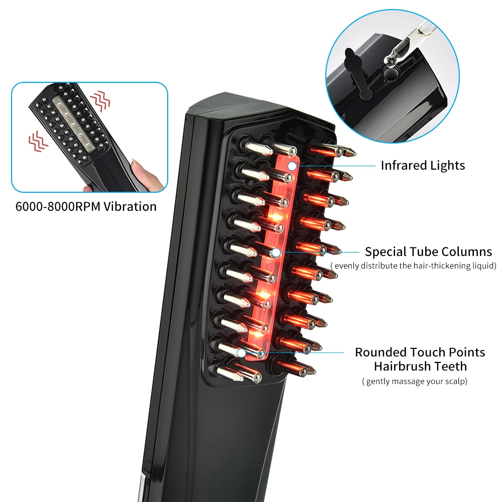 

Infrared Laser Hair Growth Comb Hair Care Styling Hair Loss Growth Treatment Infrared Device Massager Brush Anti-Hair Loss