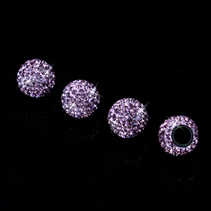 4 шт./лот Bling Rhinestone Универсальный Автомобильный шинный воздушный клапан колпачки Кристалл бриллиант Сияющий пылезащитный клапан Стволовые колпачки автомобильные аксессуары