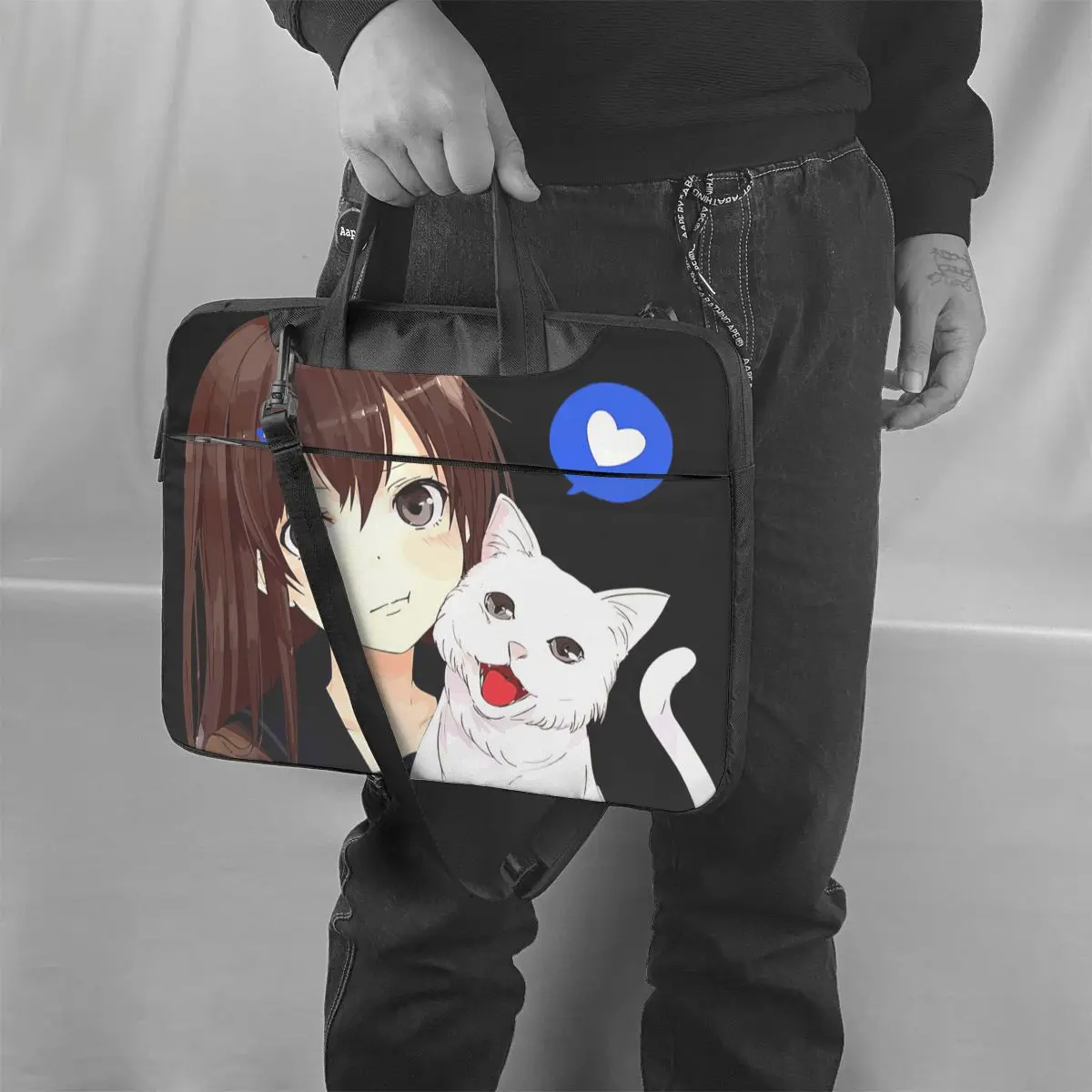 Сумка для ноутбука в стиле аниме девушки Neko кошка Женская винтажная Защитная