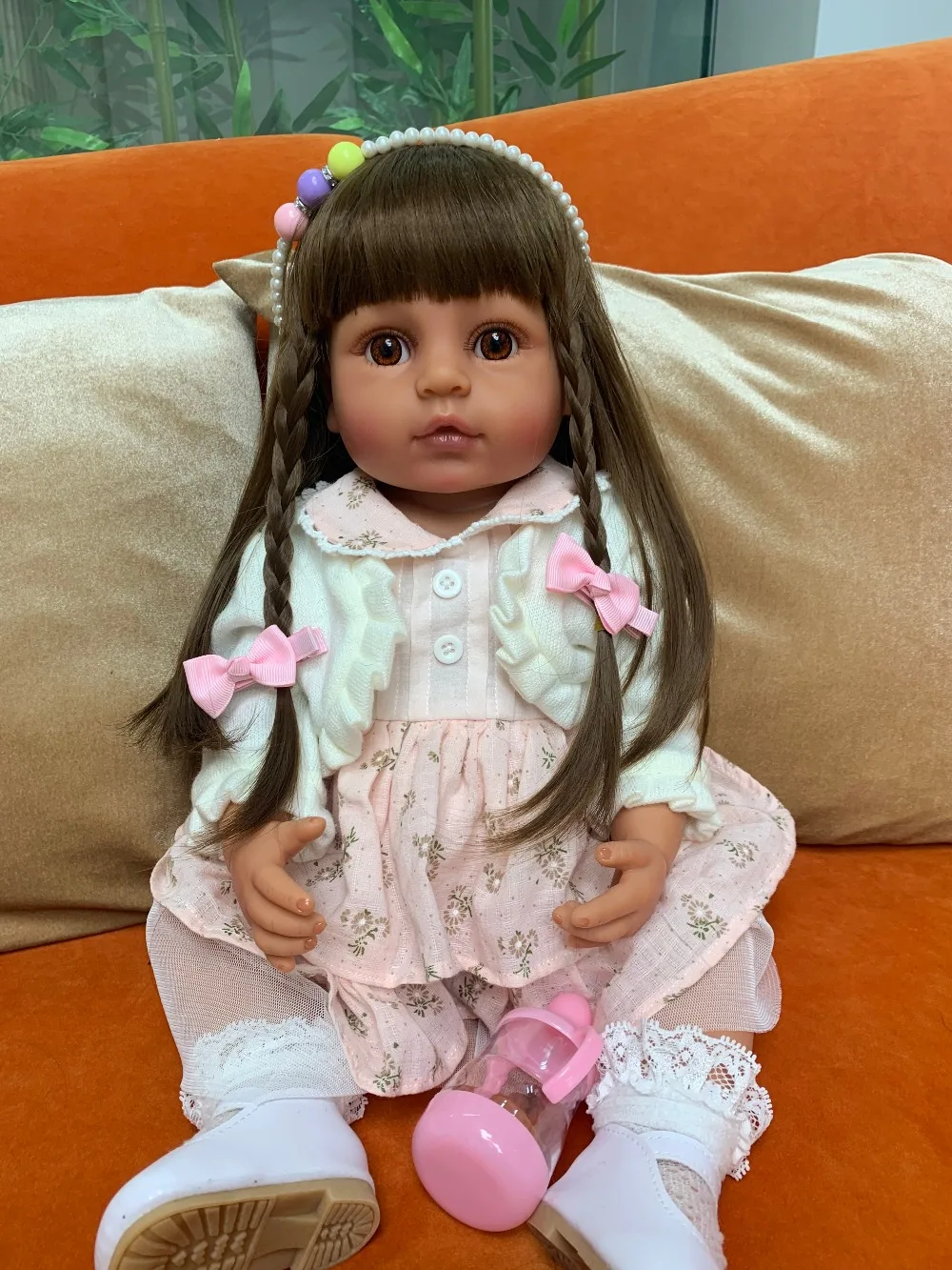 

55 см оригинальный всего тела силиконовые bebe кукла, кукла для маленькой принцессы; Платья, игрушка, подарок на день рождения, Подарочные игру...