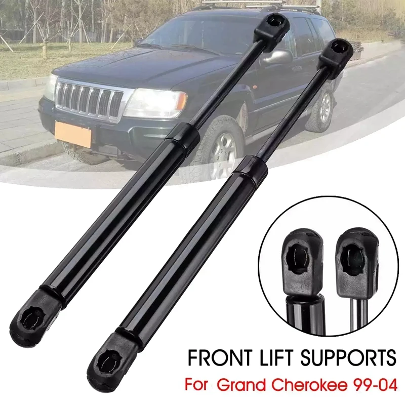 

2 шт. подъемник передней капота двигателя, опоры, стержень, газовые пружины, удары, стойки, стержень для Jeep Grand Cherokee WJ WG 55136764AA