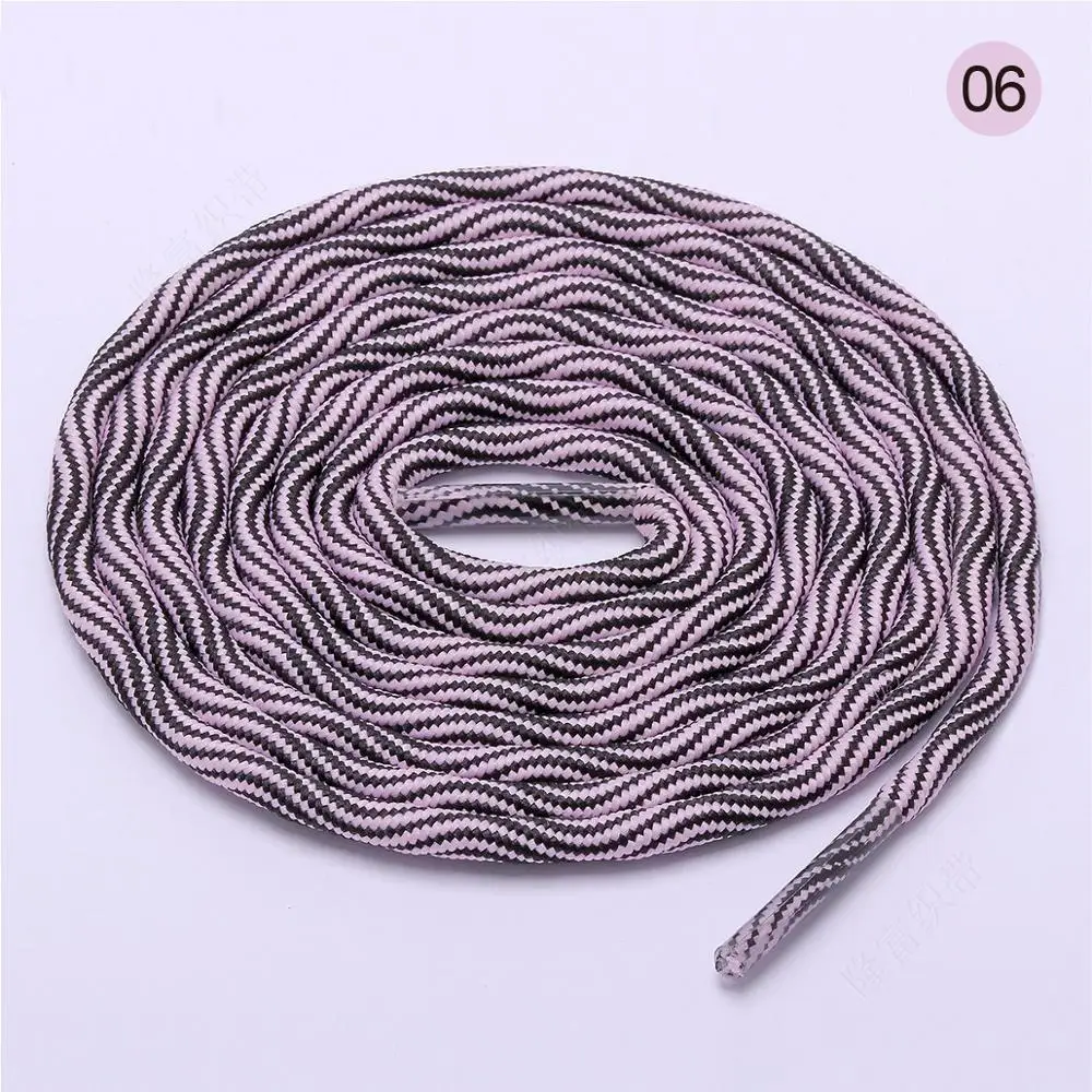 Suihyung 1 пара круглых шнурков 100 см 120 см двухцветная волнистая полиэфирная плетеная Уличная обувь теннисные туфли с кружевами ботинки шнурки 6 цветов - Цвет: Color 6