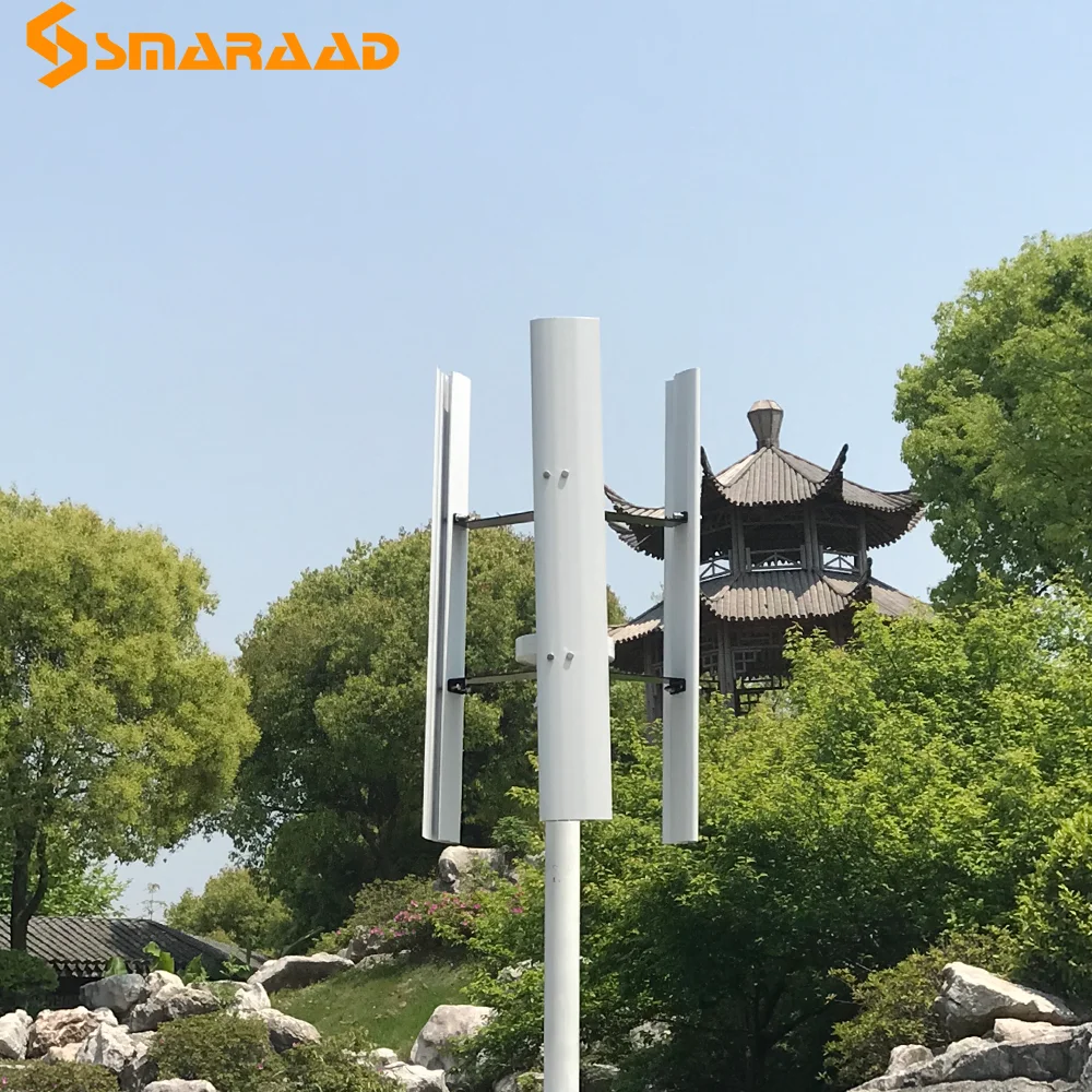 Новое поступление бесшумная Вертикальная ветряная турбина 400 Вт с постоянным