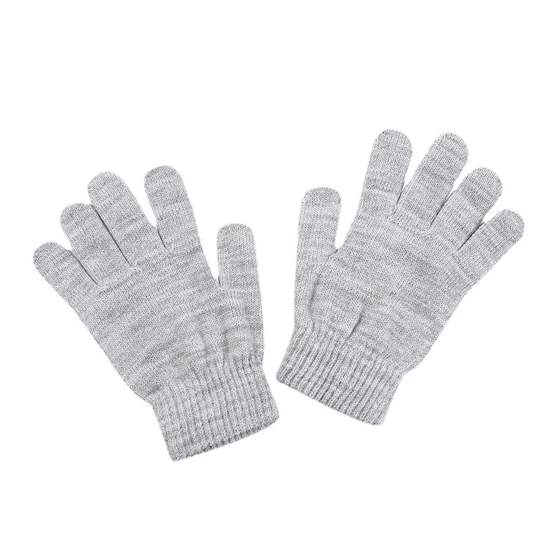 

New winter gloves fashion solid color cold and warm knitted gloves 3-8 years old children's Cashmere gloves