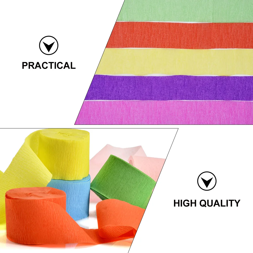 6 шт. декоративные бумажные ленты из крепа 9 м в рулоне | Дом и сад