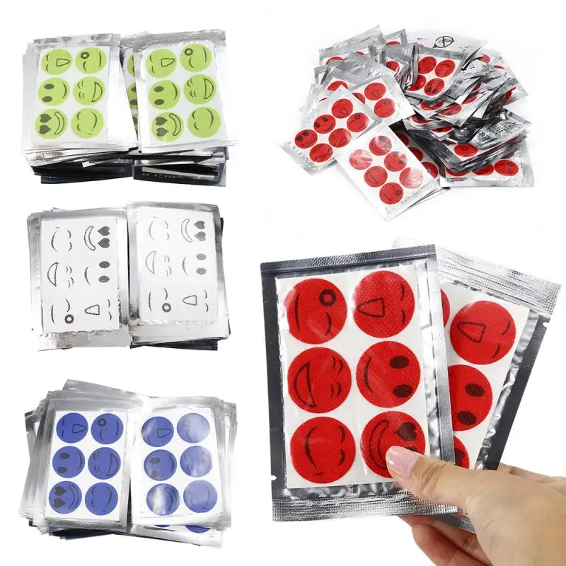 60 шт./компл. наклейки от комаров Сделай Сам убийца патчи Мультфильм привод