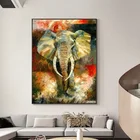 Картина на холсте с изображением слонов, плакаты маслом
