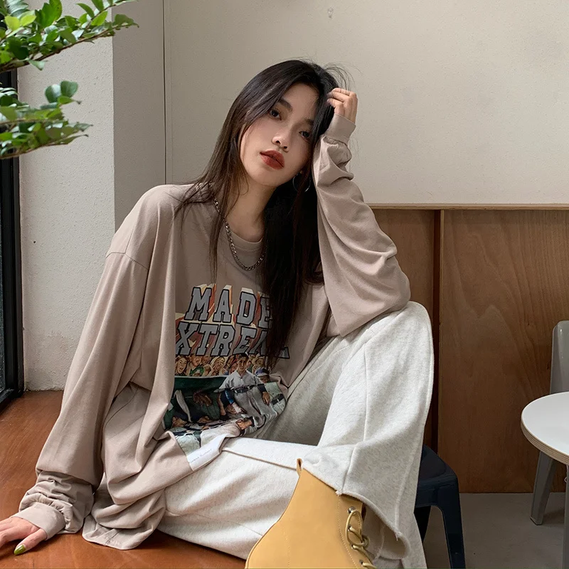 

Реальная фотография экономичный Ретро Шикарный топ в гонконгском стиле Женский широкий