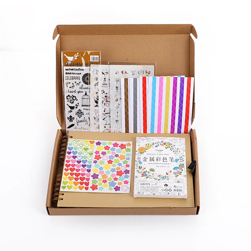 Фотоальбом сделай сам скрапбукинг 80 страниц память сувенирная книга детский