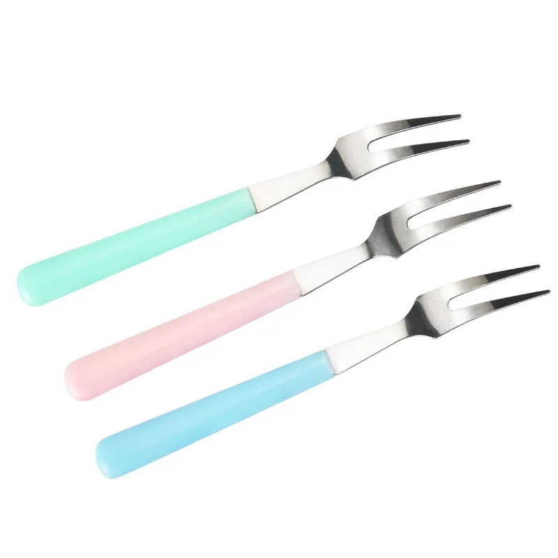Оригинальная вилка для фруктов из нержавеющей стали знак жмых тортов лун десерт
