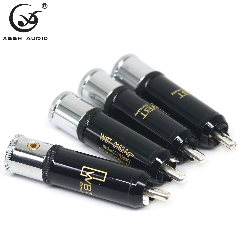 4 шт. 8 RCA Чистая медь 0152AG XSSH аудио YIVO Hi End HIFI посеребренный Штекерный кабель шнур