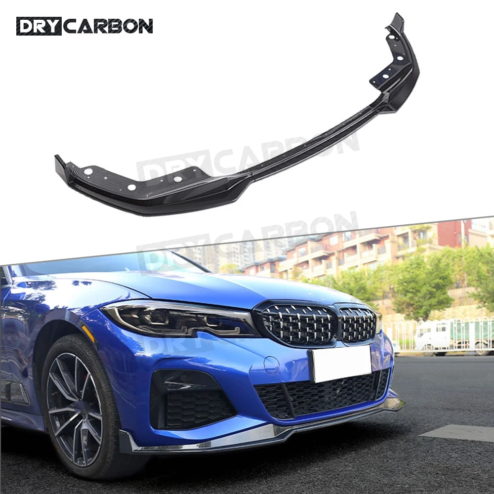 3 шт./компл. углеродного волокна переднего бампера для губ разветвители спойлер BMW