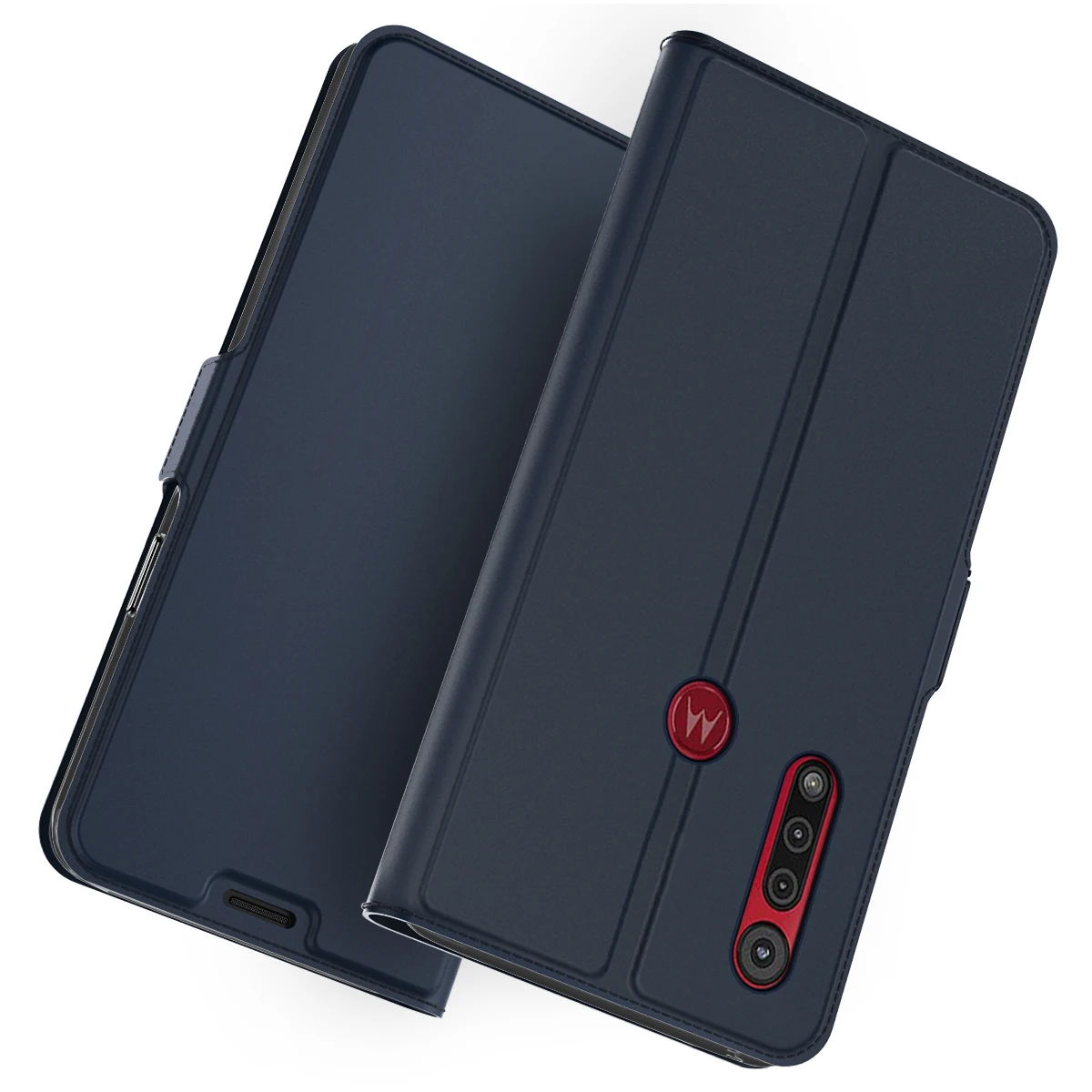 Кожаный чехол-книжка для Motorola Moto G8 Plus с держателем карт и магнитной пряжкой для Moto G8 Play/One Macro
