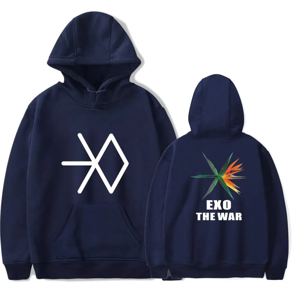 Модные толстовки с надписью THE WAR Of спортивные свитера EXO для мужчин и женщин