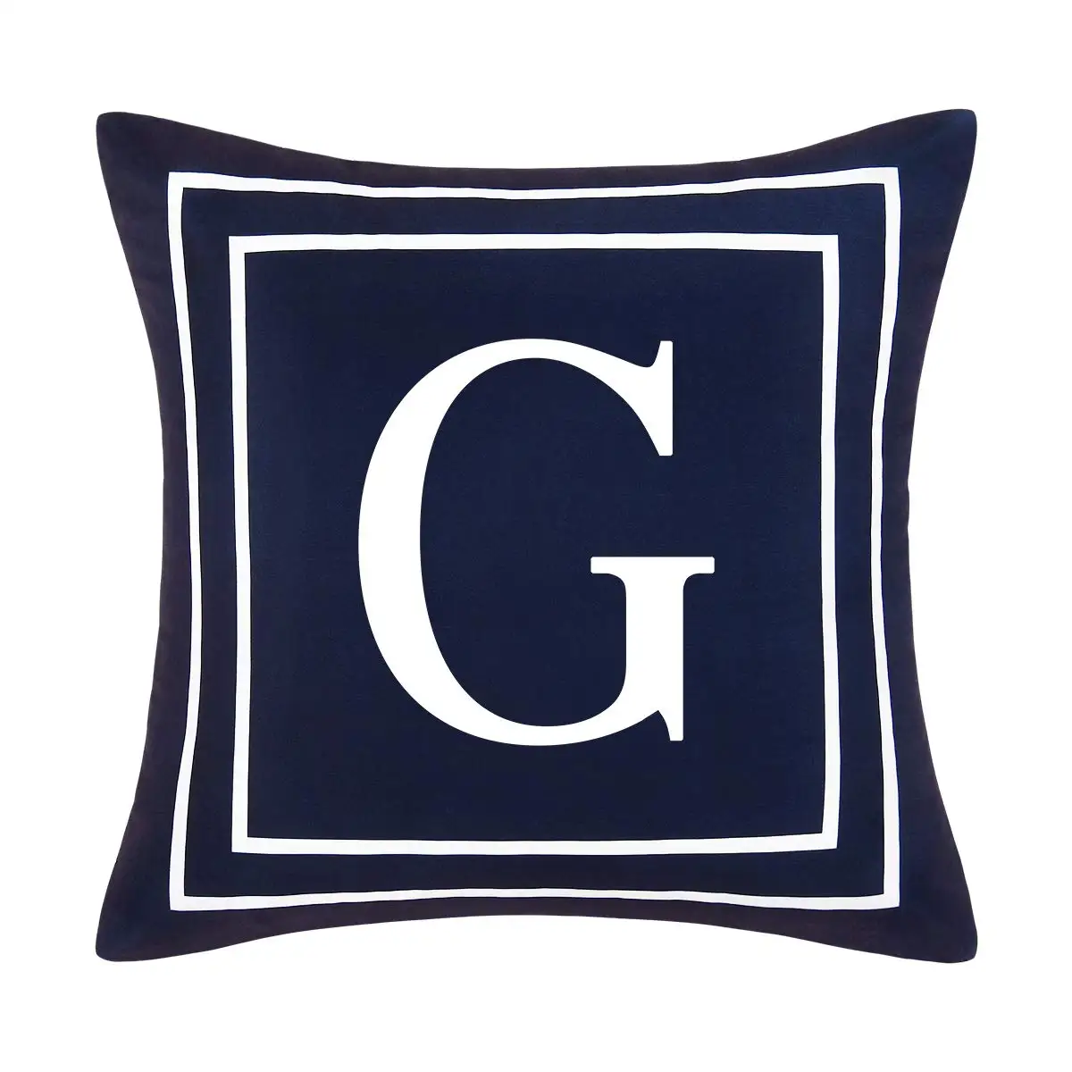 

Blue Pillow Cover English Alphabet G Throw Pillow Case Modern Cushion Cover Square Pillowcase Decoration for Sofa Bed Chair Car