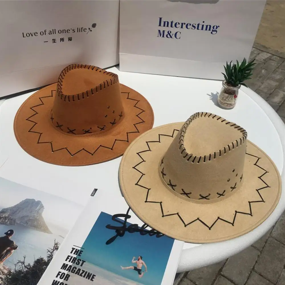 Ковбойская шляпа в западном стиле для мужчин женщин детей Fedora улицы с широкими