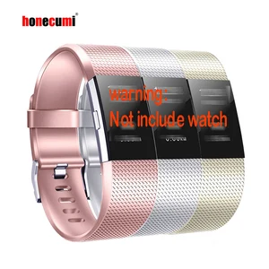 Ремешок Honecumi для Fitbit Charge 2, ТПУ Браслет для наручных часов, аксессуар для Fitbit Charge 2, розовое золотосеребро