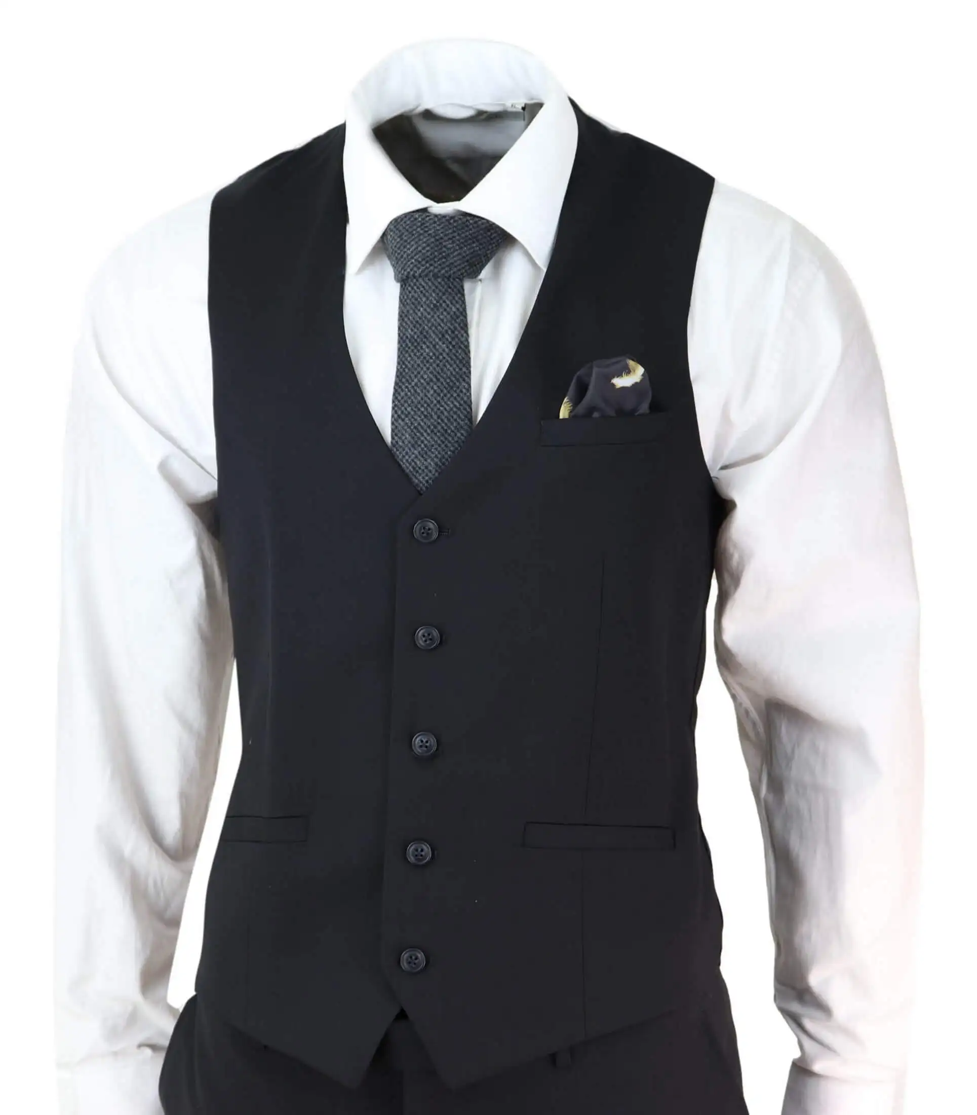 Three Piece Custom Made Double Breasted Valentino Notched Lapel Costumes De Smoking Pour Hommes