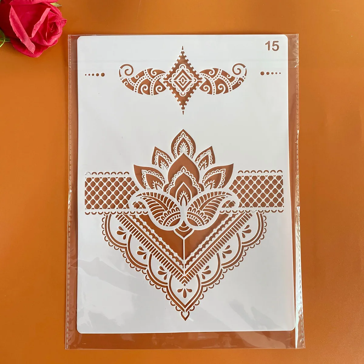 

A4 Mandala DIY Stencils Wall Painting Scrapbook Coloring Embossing Album Decorative Paper Card Template Retro plastic stencil