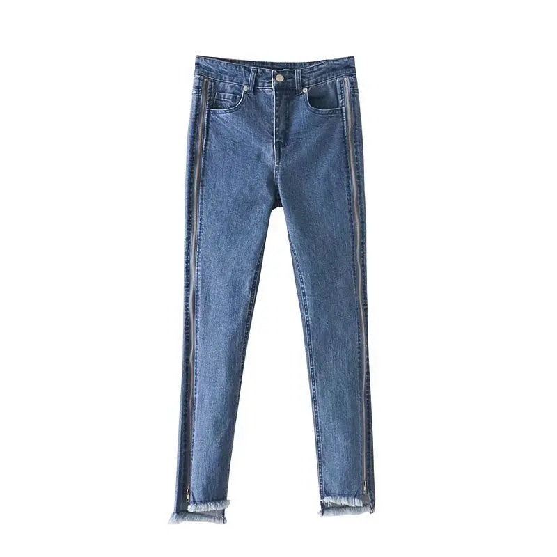 Женские джинсы с кисточками европейский и американский стиль Осень зима 2019|Узкие