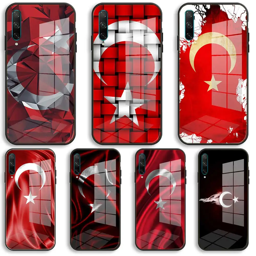Nayida Мягкий силиконовый чехол с летающим турецким флагом для Huawei Honor 50 30 20 10 Lite Pro 10i 20i 9a X9A 8a X8 8X X8A X7A стеклянный чехол