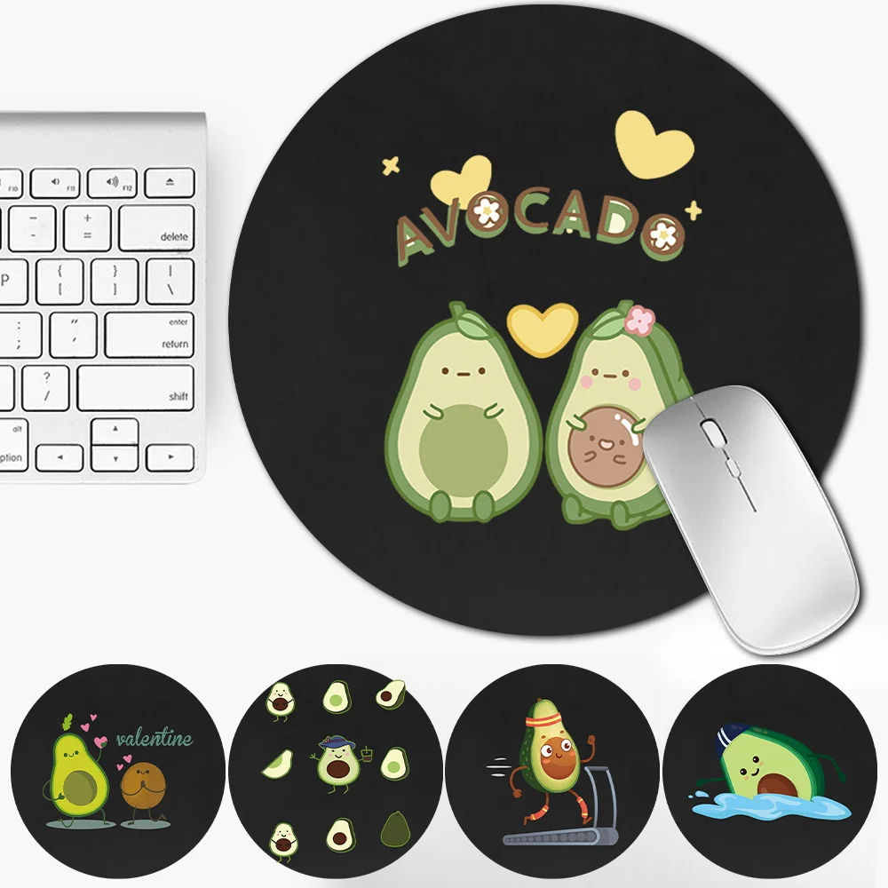 For Laptop Office Computer MacBook Avocado Waterproof Mouse Pad PU Leather Gaming Mice Desk Keyboard Mat Cushion